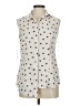 Anne Klein 100% Polyester Polka Dots Ivory Sleeveless Blouse Size 6 - photo 1