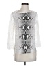Alberto Makali 100% Polyester Silver 3/4 Sleeve Blouse Size S - photo 1