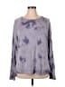 JoyLab Tie-dye Gray Long Sleeve Blouse Size XL - photo 1