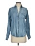 Karyn Seo Blue Long Sleeve Button-Down Shirt Size XS - photo 1