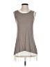 Logo Layers Gray Sleeveless Blouse Size XXS - photo 1