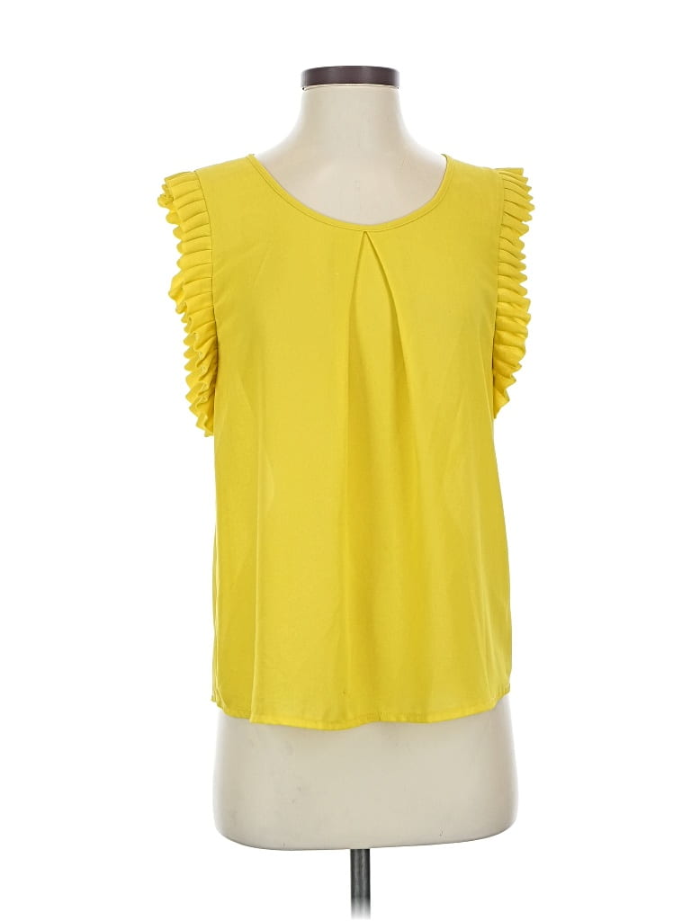 Pre-owned Molly Bracken Sleeveless Blouse In Yellow