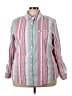 Foxcroft Stripes Pink Long Sleeve Button-Down Shirt Size 22W - photo 1