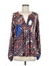 Twist & Tango 100% Polyester Blue Long Sleeve Blouse Size EU 38 / US 8 - photo 1