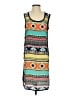 uncle frank 100% Polyester Graphic Teal Casual Dress Size XS - photo 1