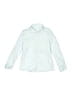 Zara 100% Cotton Solid Blue Long Sleeve Button-Down Shirt Size 6 - photo 1