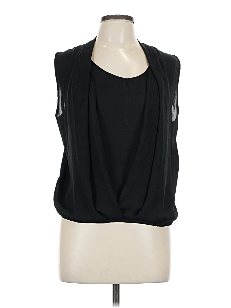 Pre-owned Deletta Sleeveless Blouse In Black