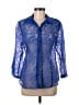 Erika 100% Polyester Blue 3/4 Sleeve Blouse Size M - photo 1