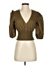 Intermix 100% Cotton Brown Green 3/4 Sleeve Blouse Size P (petite) - photo 1