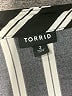 Torrid Stripes Black 3/4 Sleeve Blouse Size 2X Plus (2) - photo 4