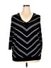 Avenue Chevron-herringbone Black Pullover Sweater Size 18 - 20 Plus - photo 1