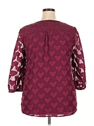 Truly Poppy 3/4 Sleeve Blouse (view 2)