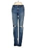White House Black Market Hearts Blue Jeans Size 2 - photo 1