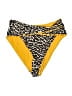 Becca Animal Print Yellow Swimsuit Bottoms Size S - photo 1
