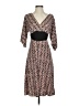 Max Studio Print Brown Casual Dress Size S - photo 1