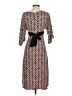 Max Studio Print Brown Casual Dress Size S - photo 2