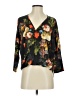 The Odells 100% Rayon Floral Black 3/4 Sleeve Blouse Size XS - photo 1