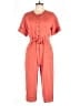 Roolee 100% Rayon Solid Orange Jumpsuit Size L - photo 1