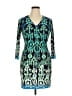 Assorted Brands Print Teal Cocktail Dress Size 2 - photo 1