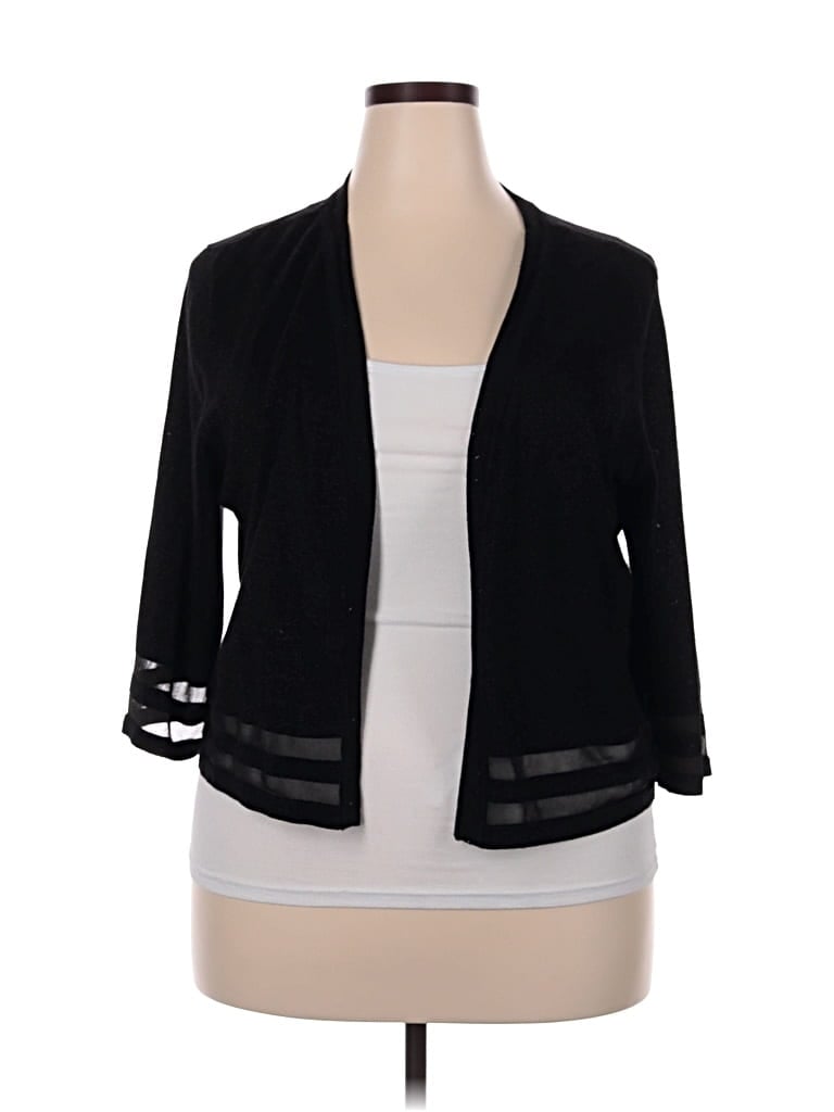 Pre-owned Jessica Howard Cardigan Sweater In Black