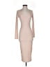 PrettyLittleThing Solid Tan Cocktail Dress Size 4 - photo 1