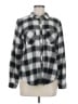 Maurices Plaid Gray Long Sleeve Button-Down Shirt Size M - photo 1