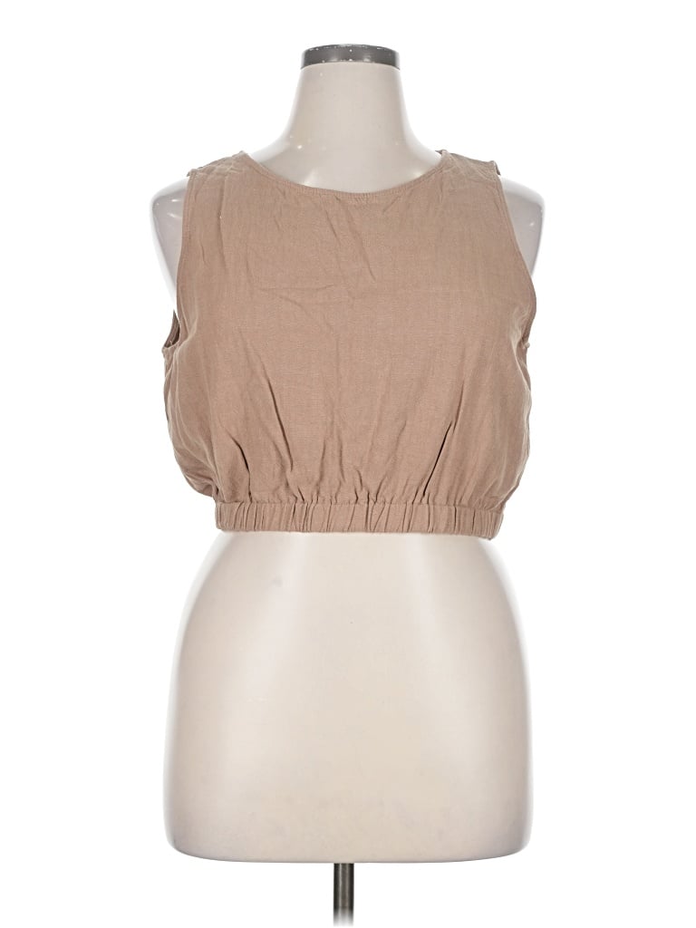 Pre-owned Anrabess Sleeveless Blouse In Brown