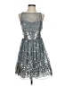 Ruby Rox 100% Polyester Stars Silver Cocktail Dress Size 5 - photo 1