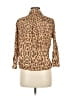 Velvet Animal Print Brown 3/4 Sleeve Blouse Size M - photo 2