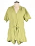 Lush Solid Green Romper Size S - photo 1