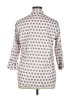 Foxcroft 100% Cotton Print White 3/4 Sleeve Button-Down Shirt Size 14 - photo 2