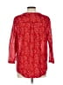 H&M 100% Polyester Red 3/4 Sleeve T-Shirt Size L - photo 2