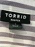 Torrid 100% Modal Stripes Gray 3/4 Sleeve Button-Down Shirt Size 1X Plus (1) - photo 7