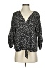 West Kei 100% Polyester Black 3/4 Sleeve Blouse Size S - photo 1