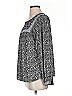 Gap 100% Polyester Gray Black Long Sleeve Blouse Size S - photo 5