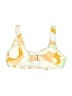 Cupshe Graphic Yellow Swimsuit Top Size 0X - photo 2