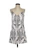 Unbranded Graphic Silver Cocktail Dress Size S - photo 1