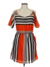 Takara 100% Polyester Stripes Orange Casual Dress Size M - photo 1