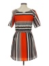 Takara 100% Polyester Stripes Orange Casual Dress Size M - photo 2