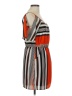 Takara 100% Polyester Stripes Orange Casual Dress Size M - photo 4