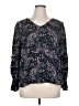 Lane Bryant Black Long Sleeve Blouse Size 14 - 16 Plus - photo 1