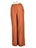Open Edit Solid Brown Linen Pants Size S - photo 2