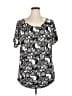 Jonathan Martin Black Short Sleeve Blouse Size XL - photo 1