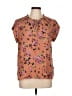 Buffalo by David Bitton 100% Viscose Floral Brown Short Sleeve Blouse Size L - photo 1