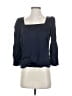 Express 100% Rayon Blue 3/4 Sleeve Blouse Size S - photo 1