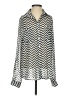Wishful Park 100% Polyester Chevron-herringbone Silver Long Sleeve Blouse Size S - photo 1