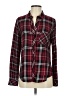 Rails 100% Rayon Plaid Burgundy Long Sleeve Button-Down Shirt Size S - photo 1