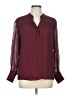 Iris & Ink Burgundy Long Sleeve Blouse Size 12 - photo 1