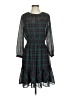J.Crew 100% Polyester Plaid Green Casual Dress Size S - photo 1
