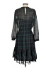 J.Crew 100% Polyester Plaid Green Casual Dress Size S - photo 2